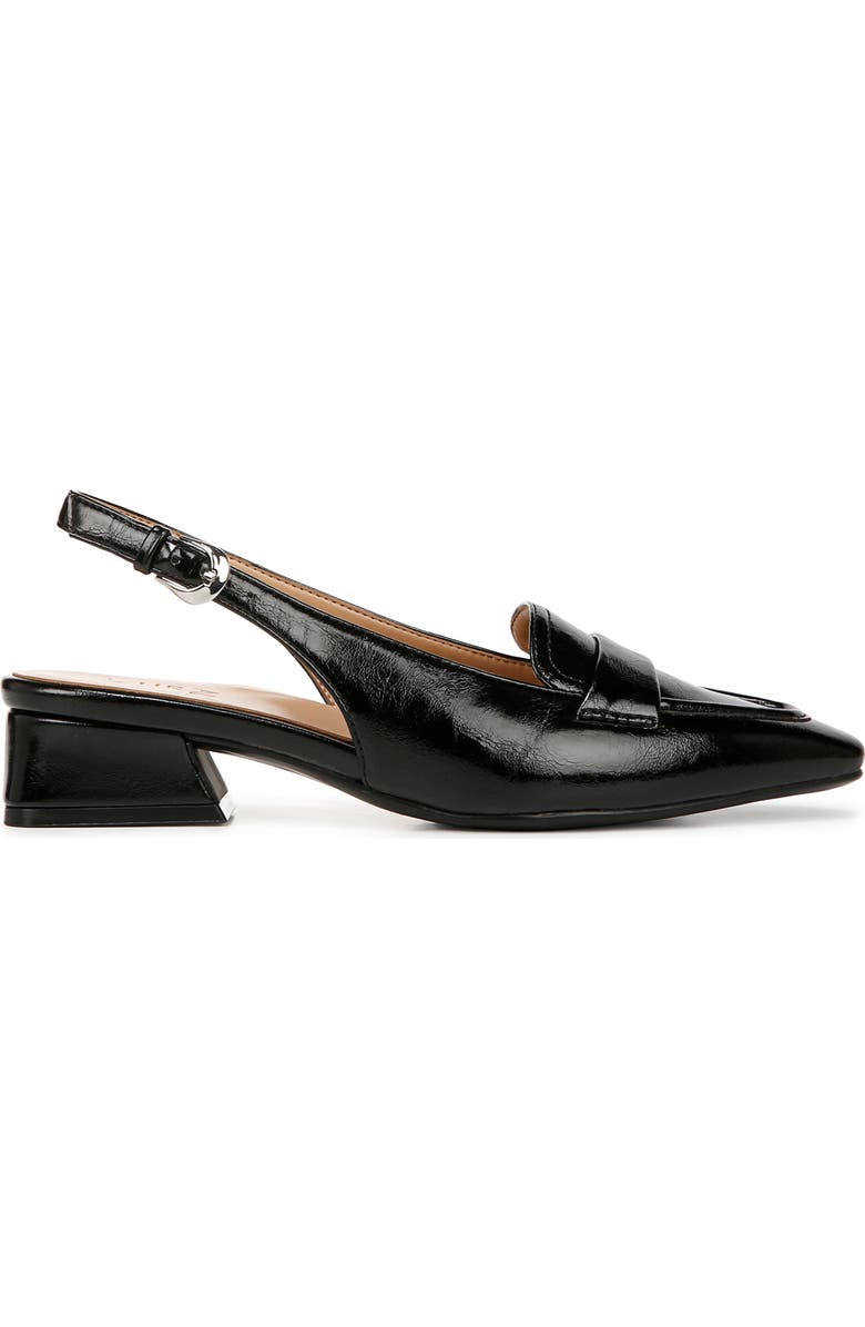 Naturalizer Garner Slingback Loafer, Alternate, color, Black Faux Leather