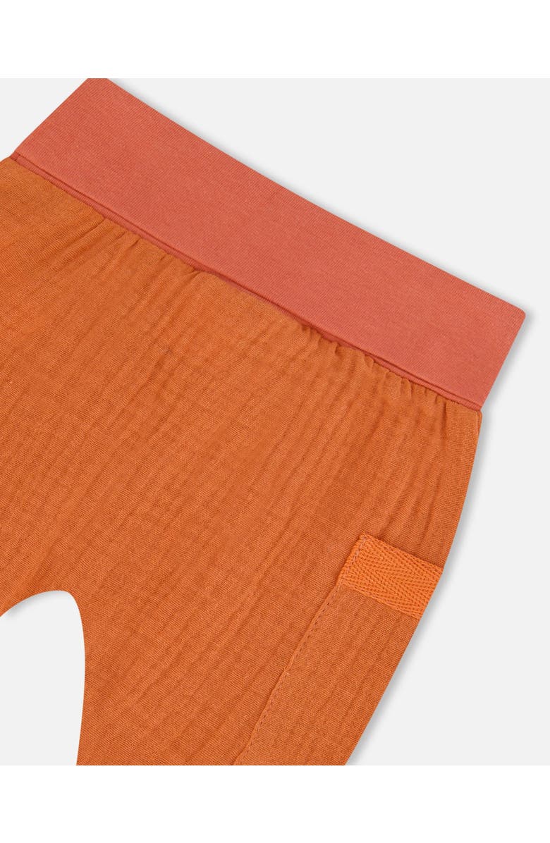 Deux par Deux Baby Boy's Organic Cotton Top And Muslin Pant Set Little Paper Boats And Terracotta, Alternate, color,