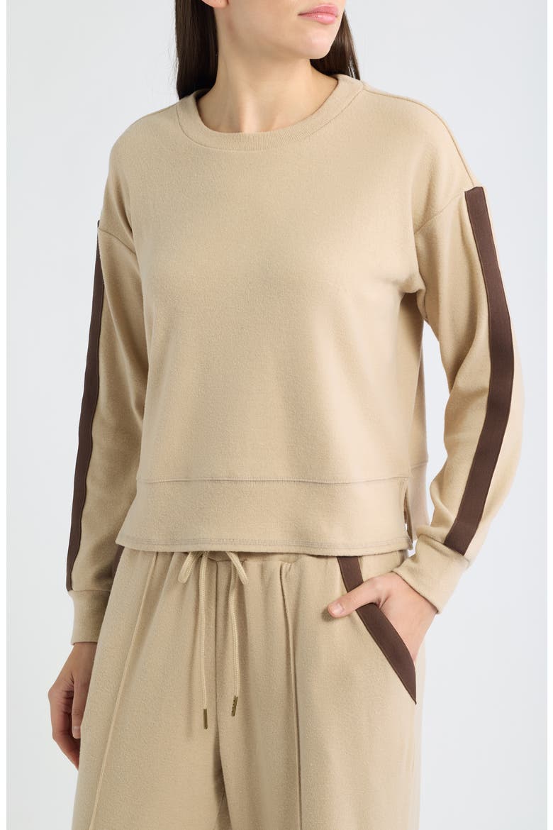 Track Sweatshirt, Alternate, color, TAN