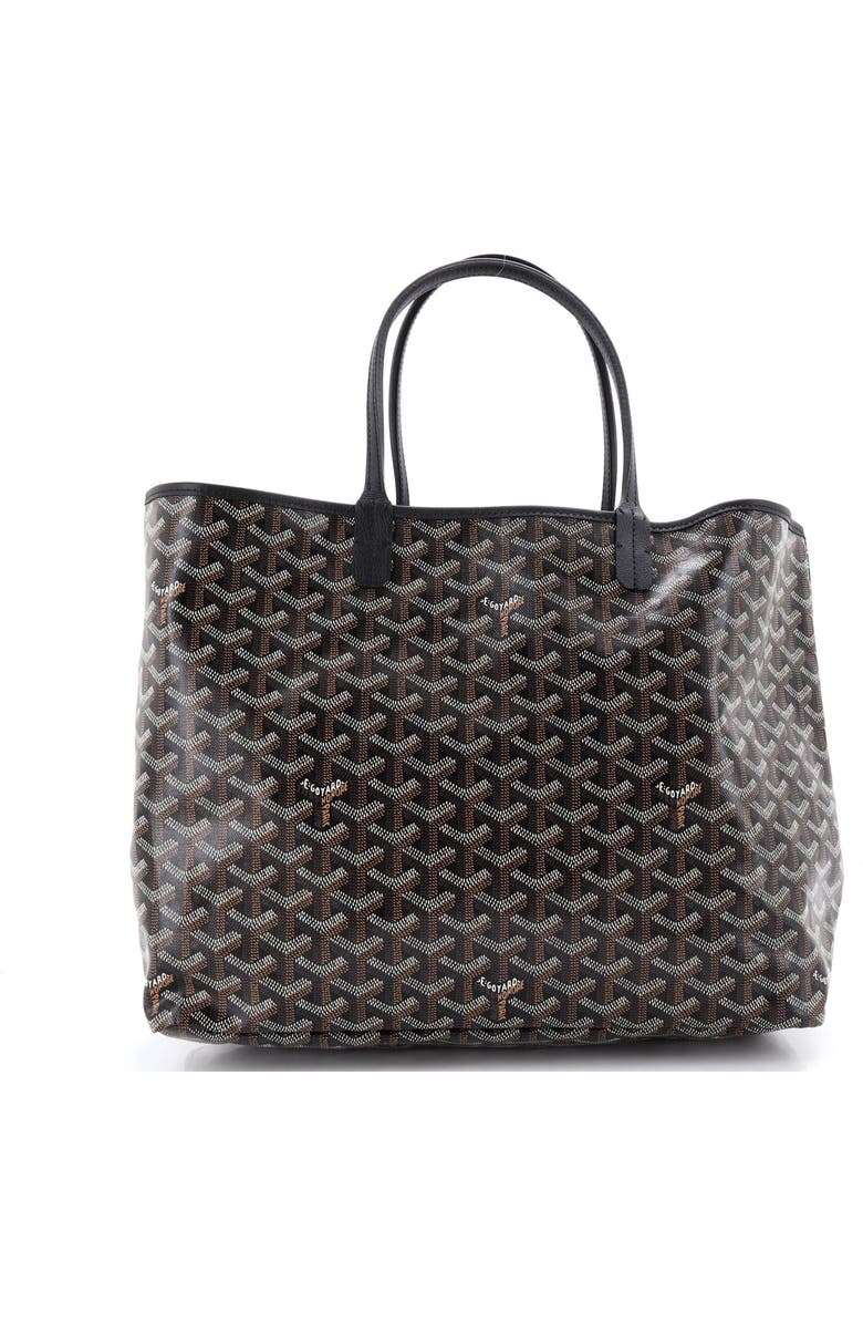 Pre-Owned Goyard Saint Louis Tote Coated Canvas PM, Main, color, Black
