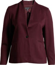 Universal Standard Lennox Padded Shoulder Stretch Ponte Blazer