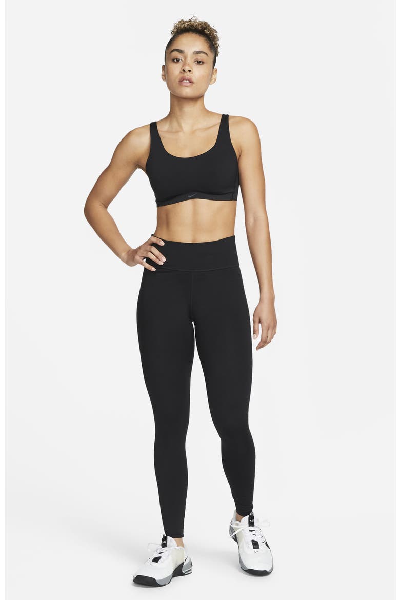Alate Dri-FIT Sports Bra, Alternate, color, BLACK/ BLACK/ DARK SMOKE GREY