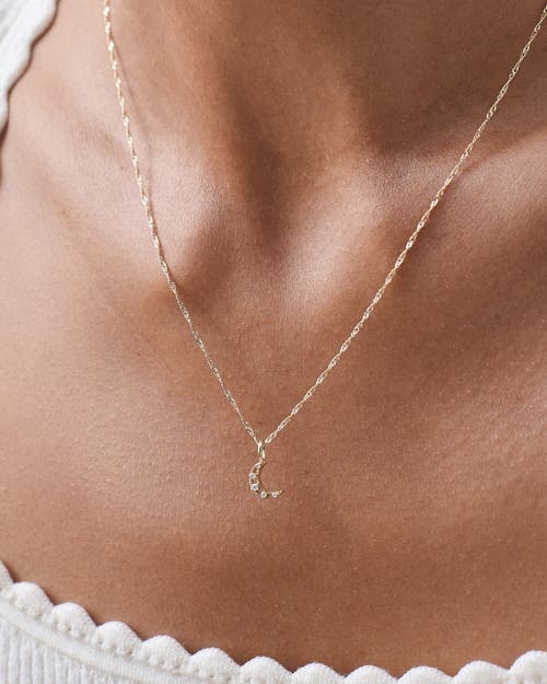 Edge Of Ember Moon Diamond Necklace In Gray