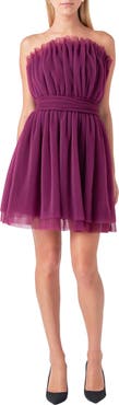 Endless Rose Strapless Tulle Minidress