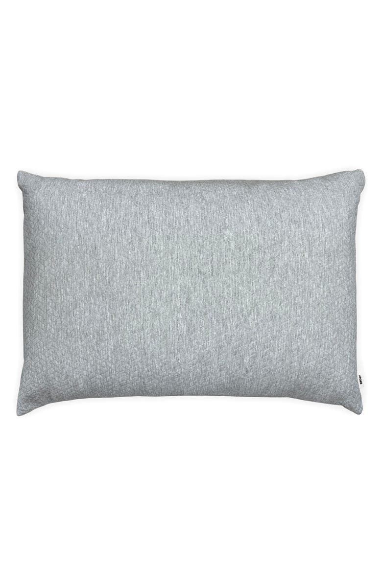DONNA KARAN Set of 2 Herringbone Texture Pillowcases, Main, color, Heathered Grey