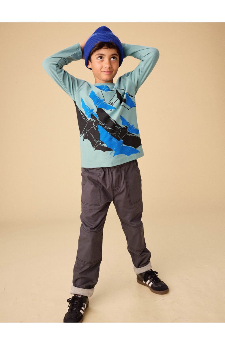 Tea Collection Cozy Does It Lined Pants, Alternate, color, Pepper