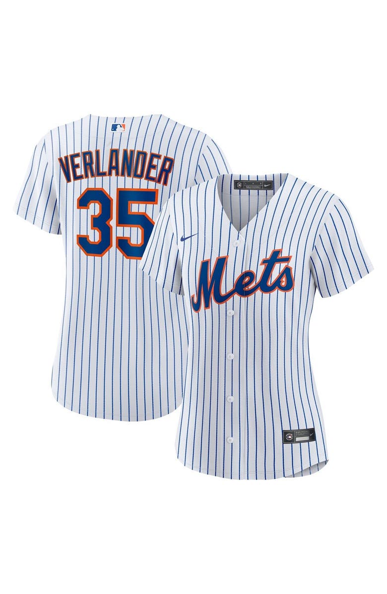 Nike Women's Nike Justin Verlander White/Royal New York Mets Home Replica Player Jersey, Main, color,