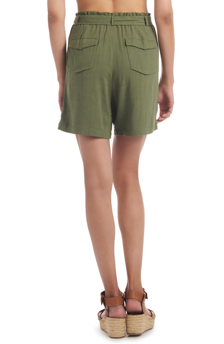 Everly Grey Shelly High Waist Paperbag Shorts, Alternate, color, 