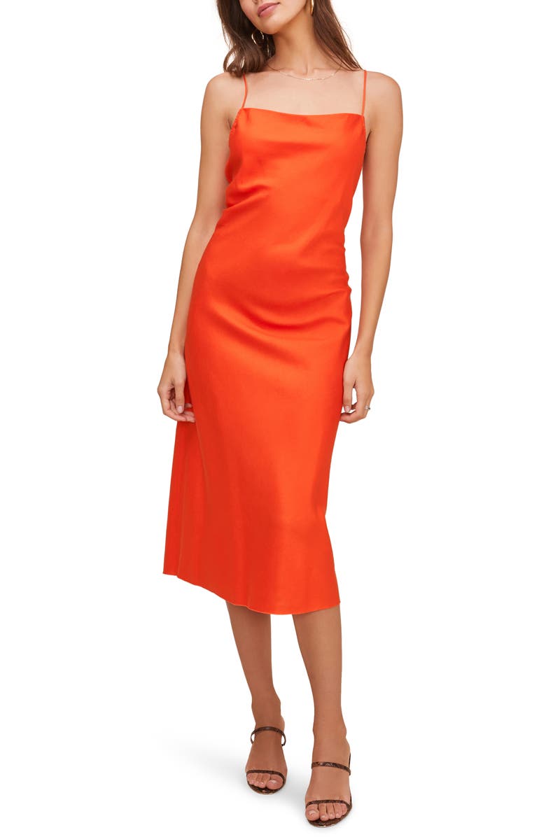 ASTR the Label Bonita Midi Slipdress, Main, color, Red