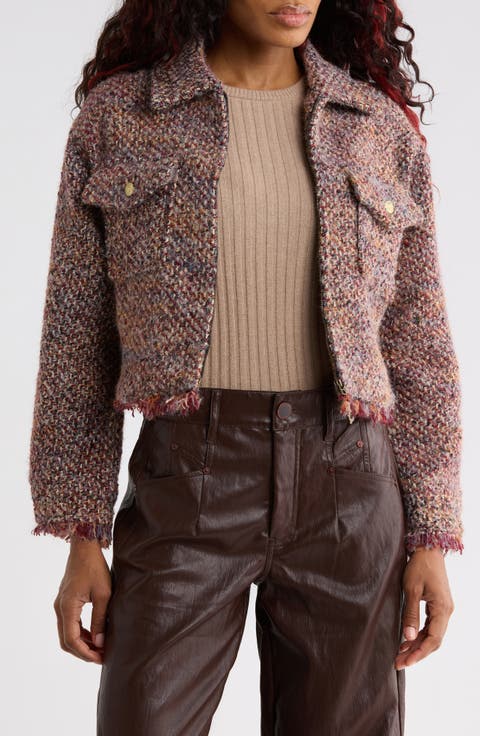 Bouclé Cropped Jacket