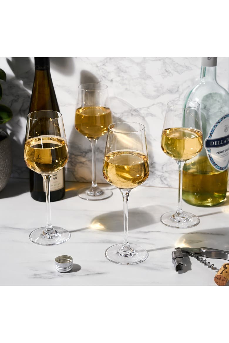 Reserve Inez Crystal Chardonnay Glasses Set of 4, Alternate, color, Clear