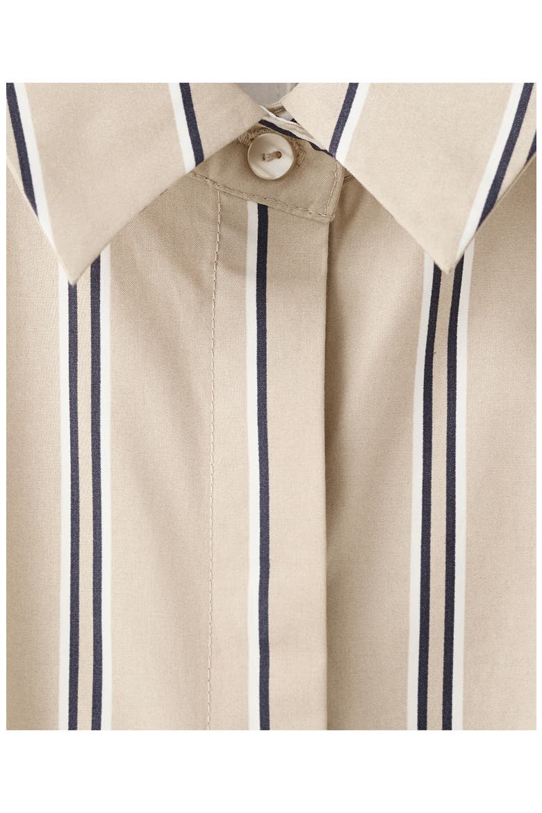 Stripe Sleeveless Midi Shirtdress, Alternate, color, MEDIUM BROWN