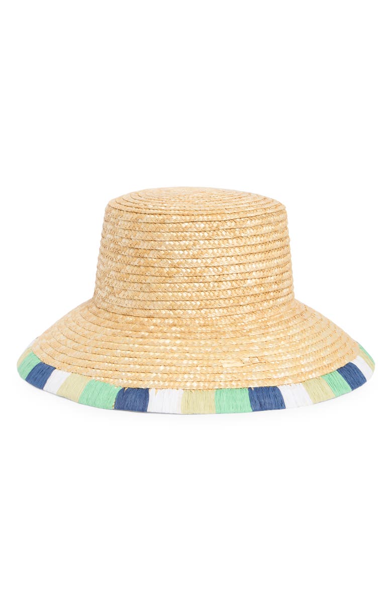 Steve Madden Raffia Trim Bucket Hat, Alternate, color,