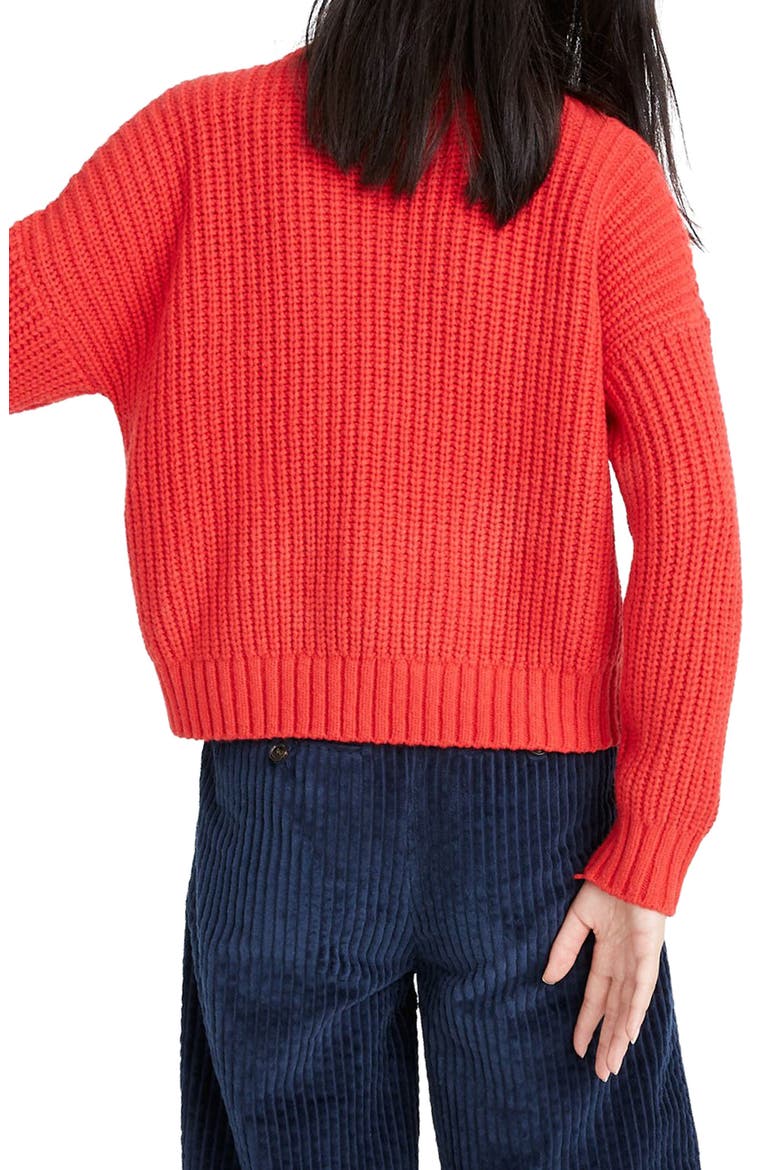 Everett Cable Knit Sweater, Alternate, color, ENAMEL RED