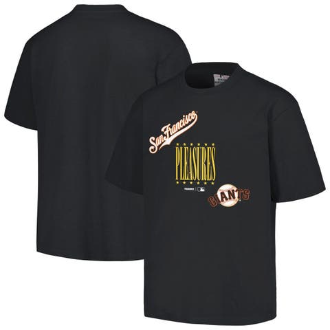 Men's PLEASURES  Black San Francisco Giants Repurpose T-Shirt