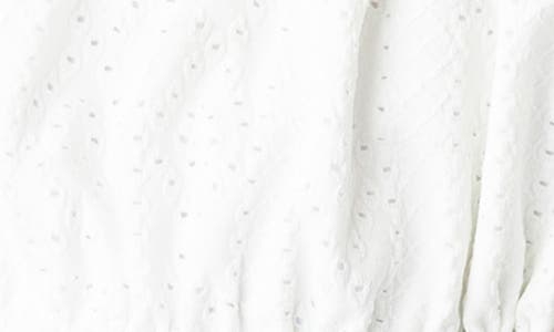 Shade Critters Kids' Eyelet Ruched One-piece Swimsuit In White