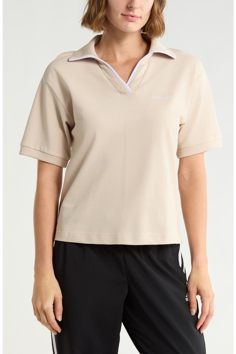Cotton Jersey Polo, Main, color, CRYSTAL LINEN/ FROZEN PURPLE