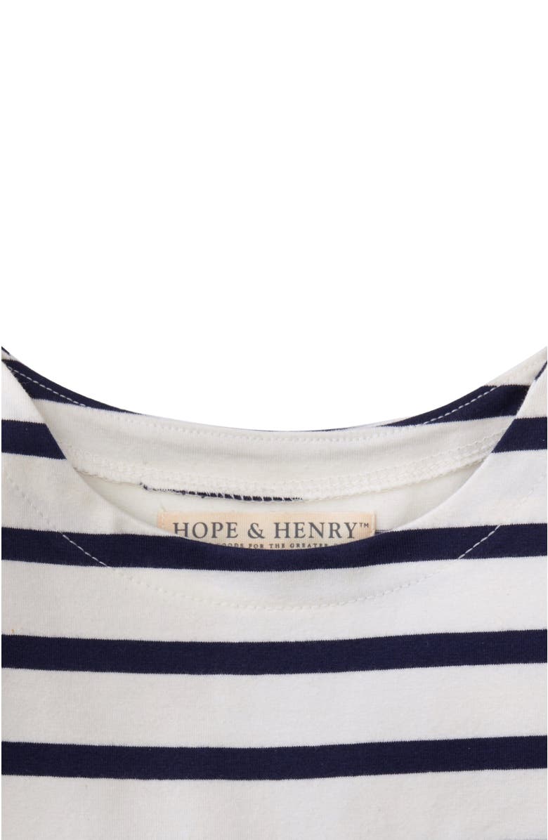 Hope & Henry Girls' Organic Cotton Lightweight Blocked Skater Dress, Infant, Alternate, color,