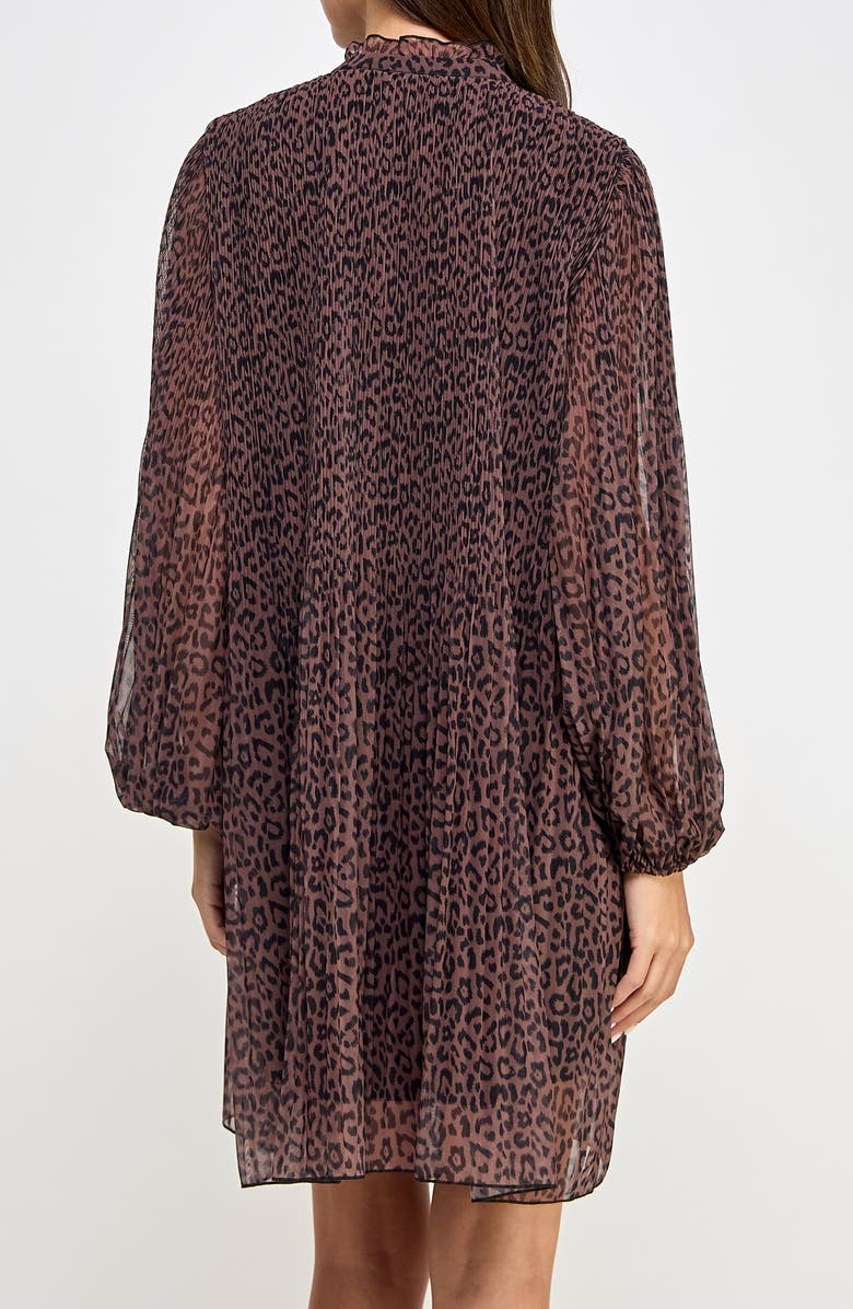 KOKO + MASON Animal Print Long Sleeve Dress, Alternate, color, 