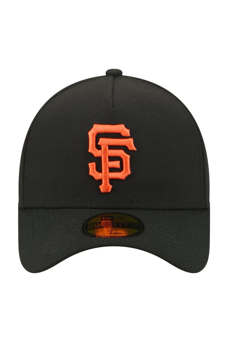 Men's New Era  Black San Francisco Giants A-Frame 59FORTY Fitted Hat, Alternate, color, Black