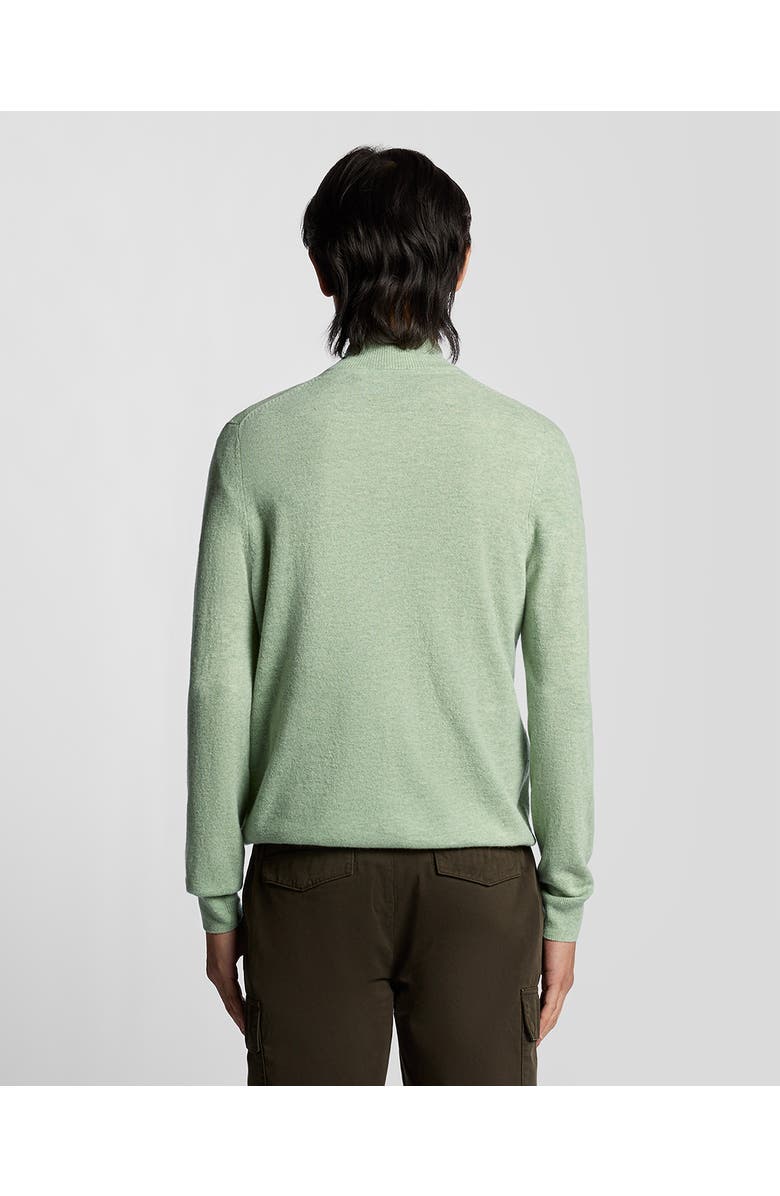 Lyle & Scott Lambswool Blend Quarter Zip Sweater, Alternate, color, Cold Mint Marl