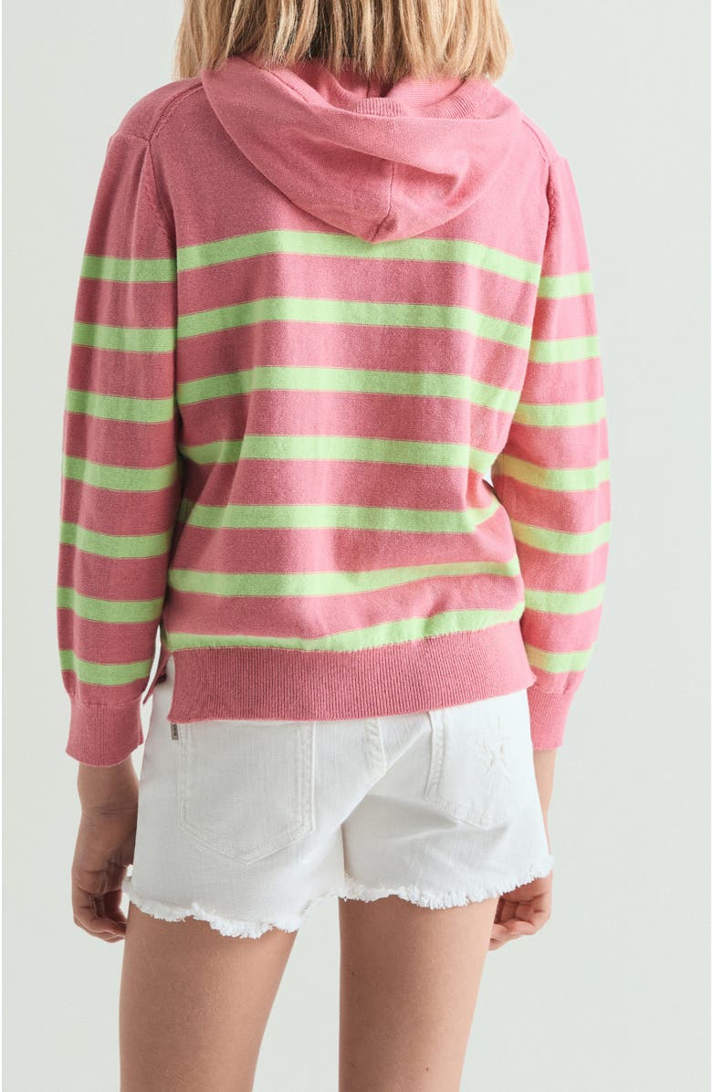 Scalpers Striped tricot hoodie, Alternate, color, Pink