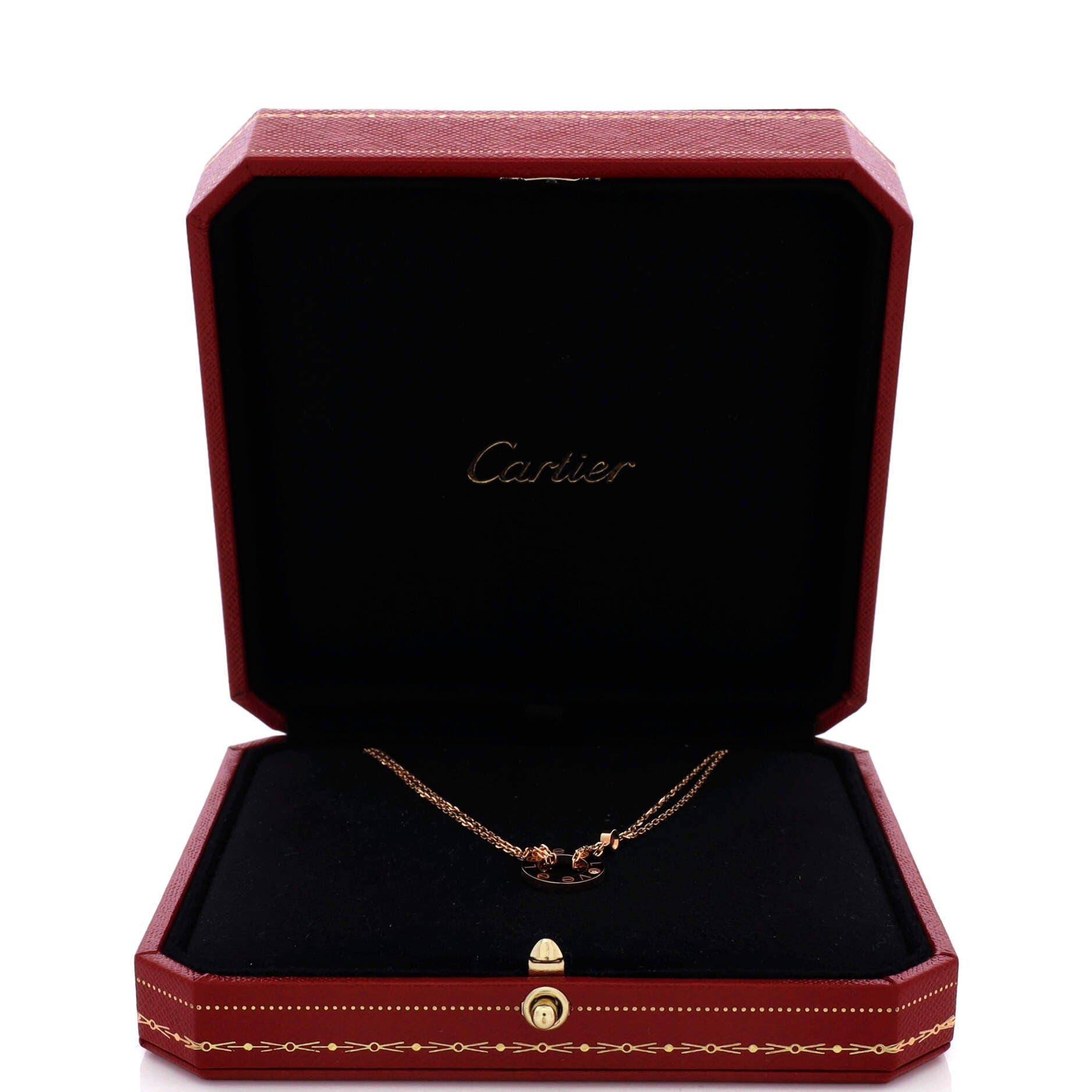 2 Diamonds Love Pendant Necklace 18K Rose Gold and Diamonds, Alternate, color, Metallic Gold