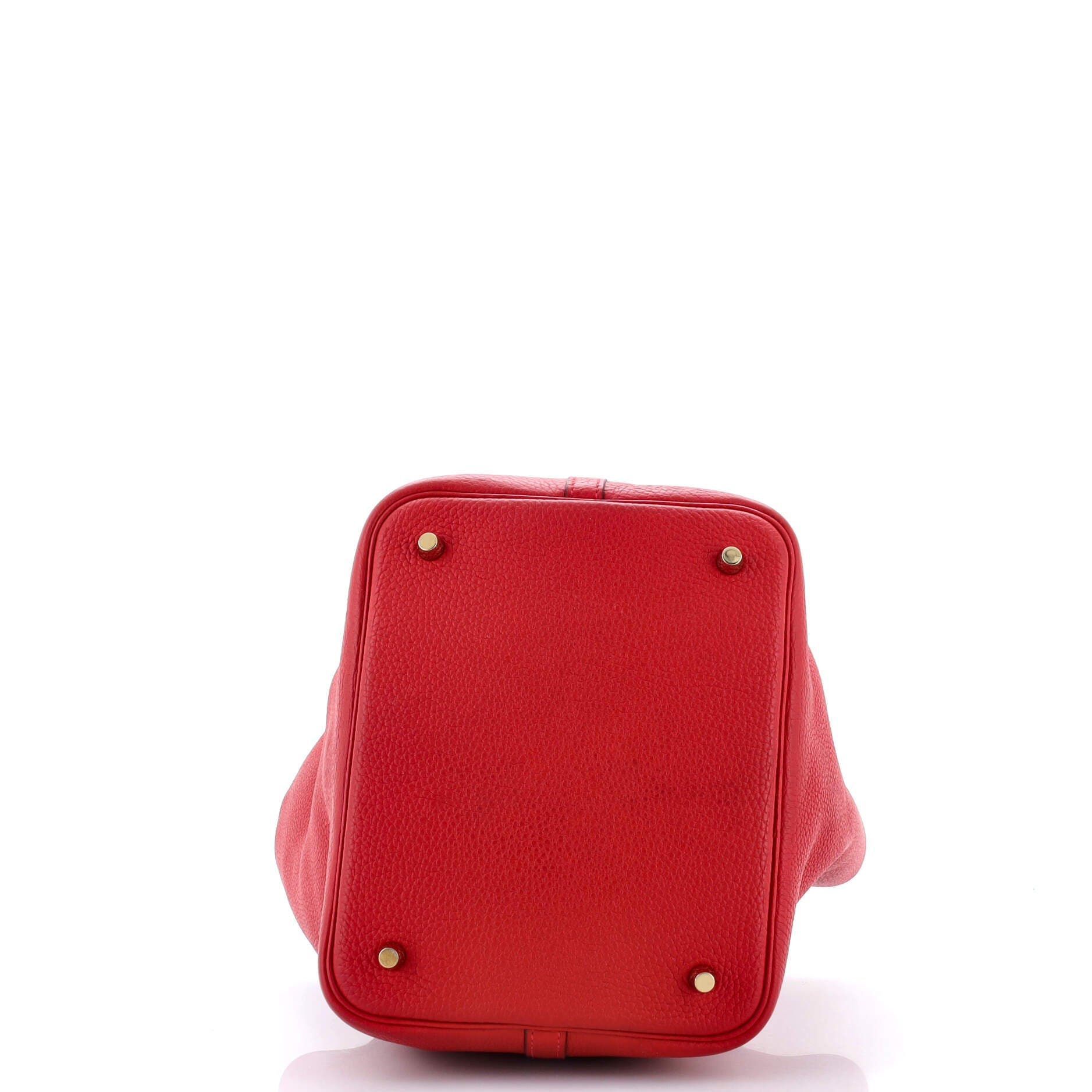 Pre-Owned Hermes Picotin Lock Bag Clemence MM, Alternate, color, Rouge Casaque