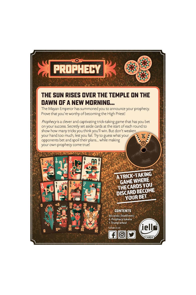 Prophecy Strategic Trick Taking Card Game,Mayan Themed Betting Game Ages 10+, Alternate, color, Multicolored
