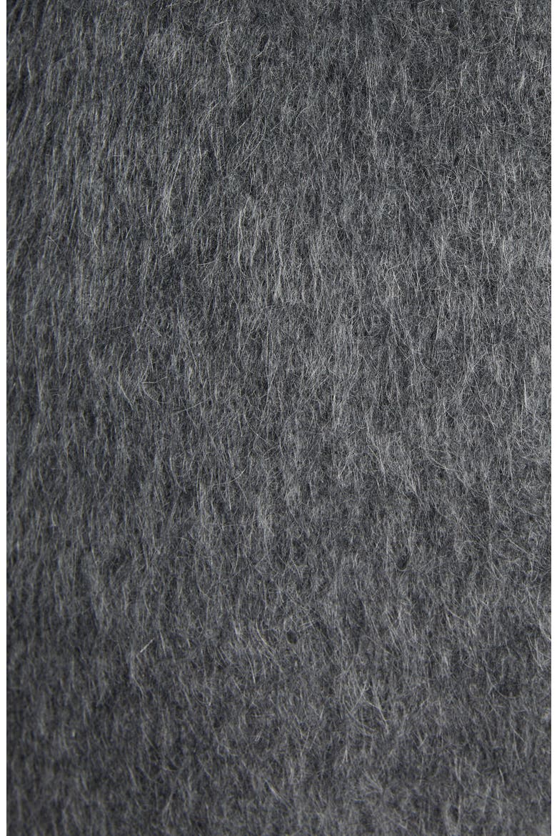 Fuzzy Wool Blend Skirt, Alternate, color, INTENSE GRAY MELANGE