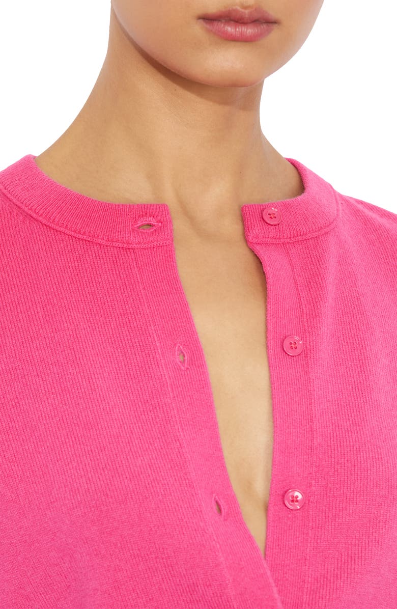 Alice + Olivia Dollie Crop Cashmere Blend Cardigan, Alternate, color, 