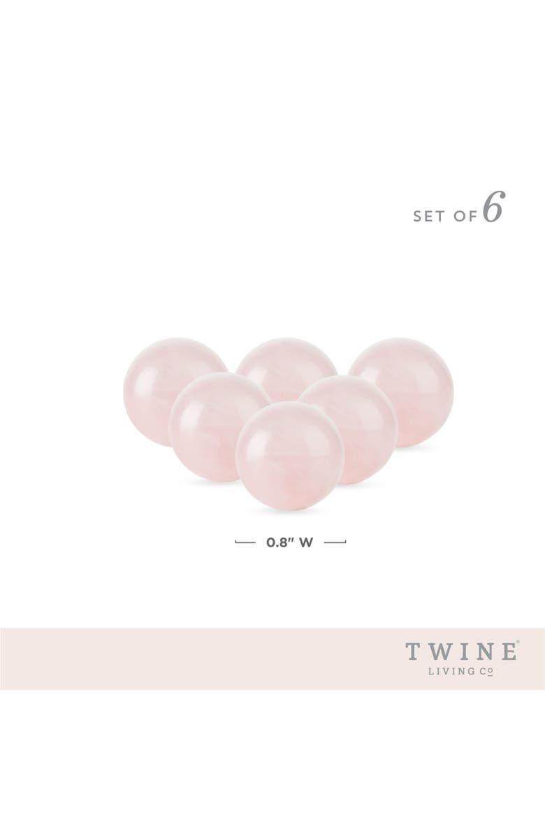 TWINE Rose Quartz Wine Gems Set of 6, Alternate, color, Pink