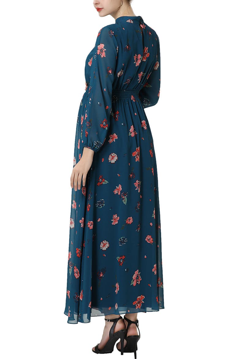 Finley Maternity Flloral Print Maxi Dress, Alternate, color, Multicolored