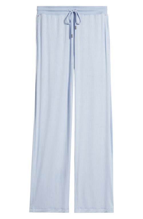 Daniel Buchler Pinstripe Pajama Pants In Sky Stripe