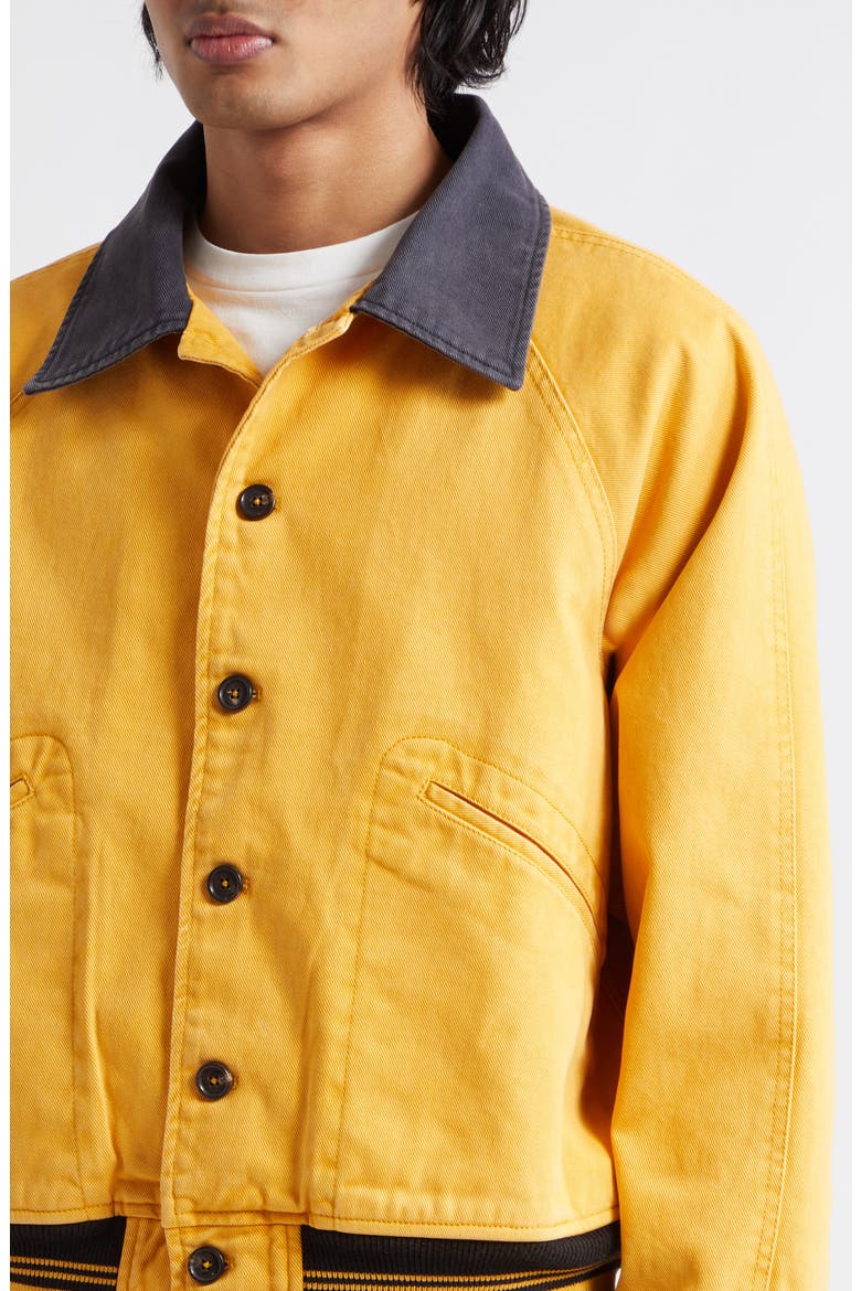 Banbury Cotton Twill Jacket, Alternate, color, YELLOW BLACK