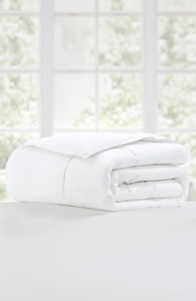 HOMESPUN Cotton Comforter Duvet Insert, Main, color, White