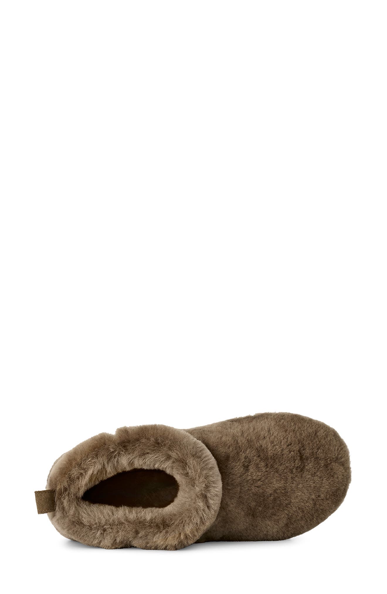 Classic Ultra Mini Fluffed Genuine Shearling Boot, Alternate, color, LIGHT BRONZE