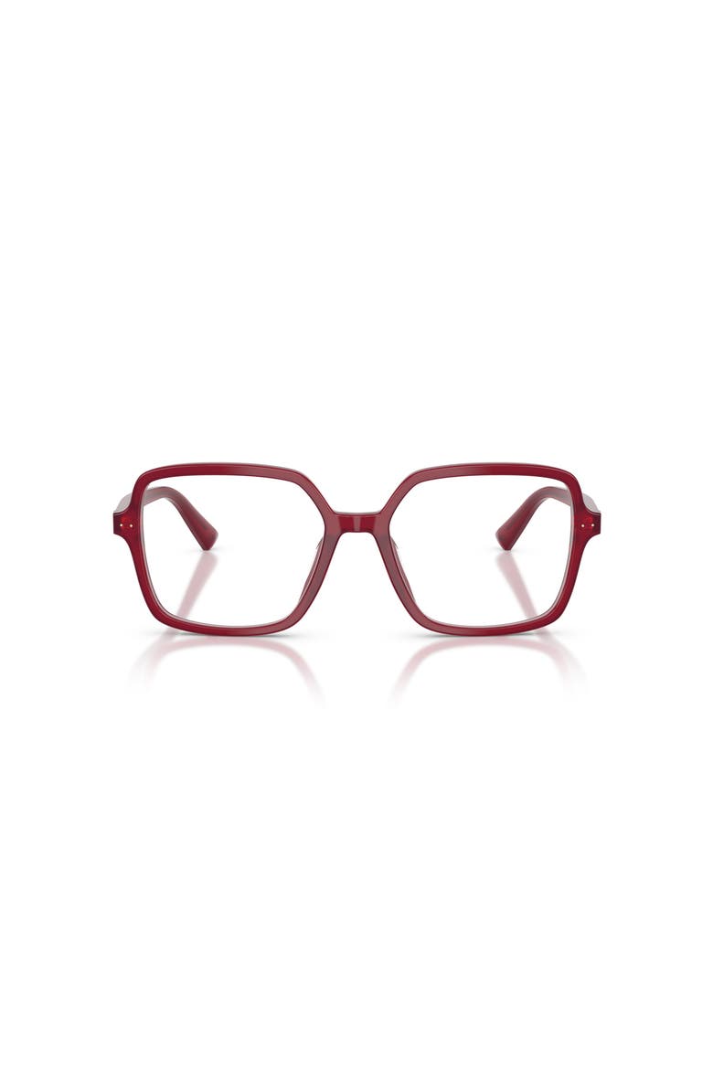 53mm Square optical glasses, Alternate, color, Red