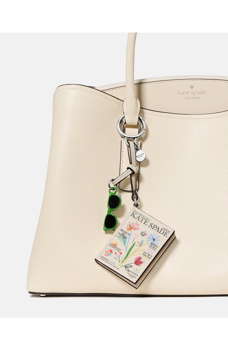 Kate Spade New York magazine leather bag charm, Alternate, color, Multi