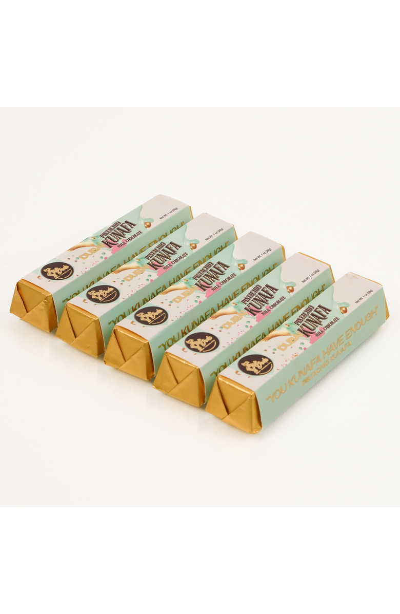 The Dodo Chocolates Dubai Style Milk Chocolate Pistachio 5-Bar Multipack, Alternate, color, Pistachio