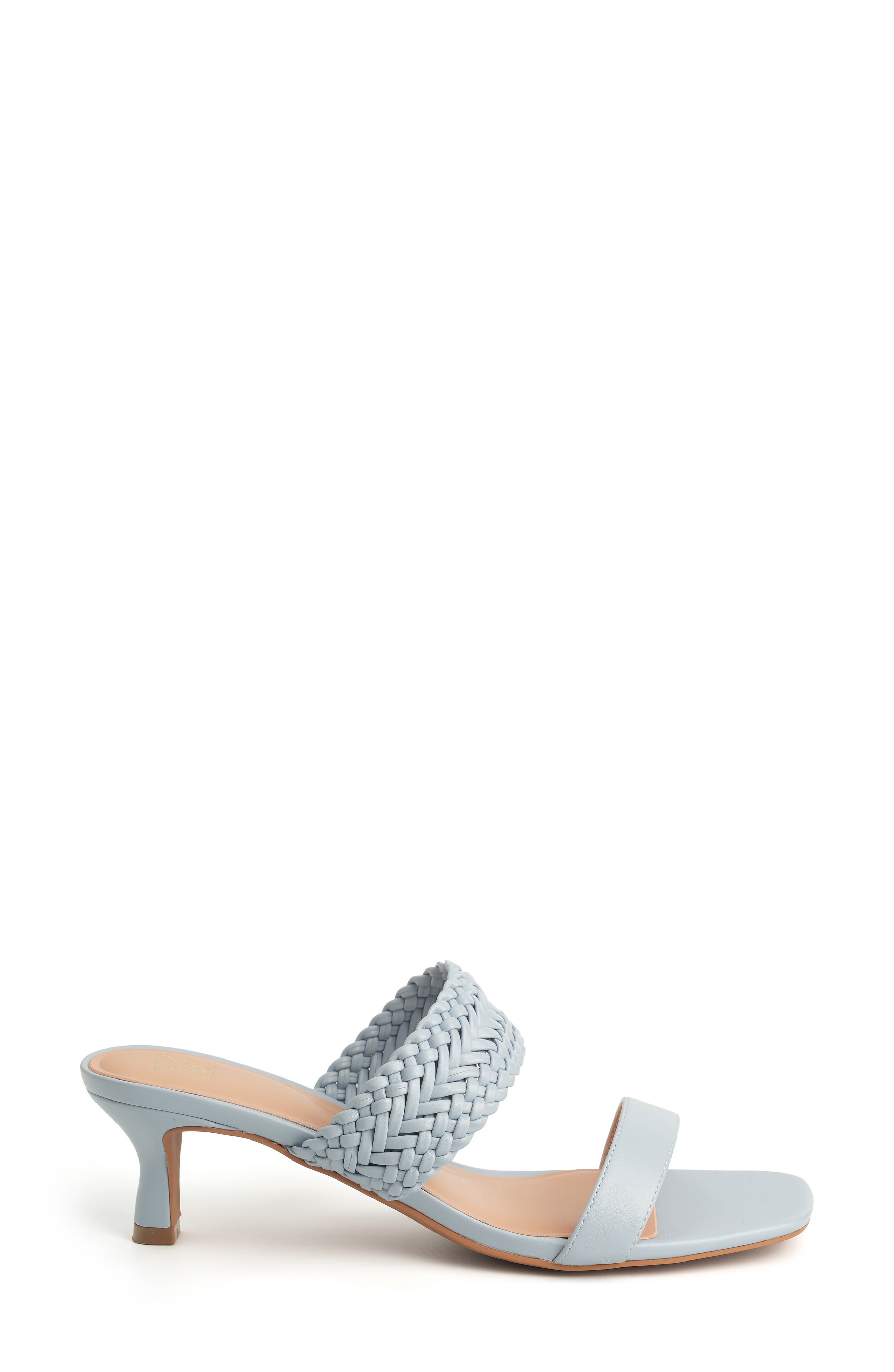 Gretchen Kitten Heel Slide Sandal, Alternate, color, BLUE