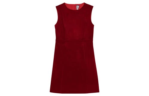 Busy Bees Victoria A Line Shift Dress in Red Velvet 