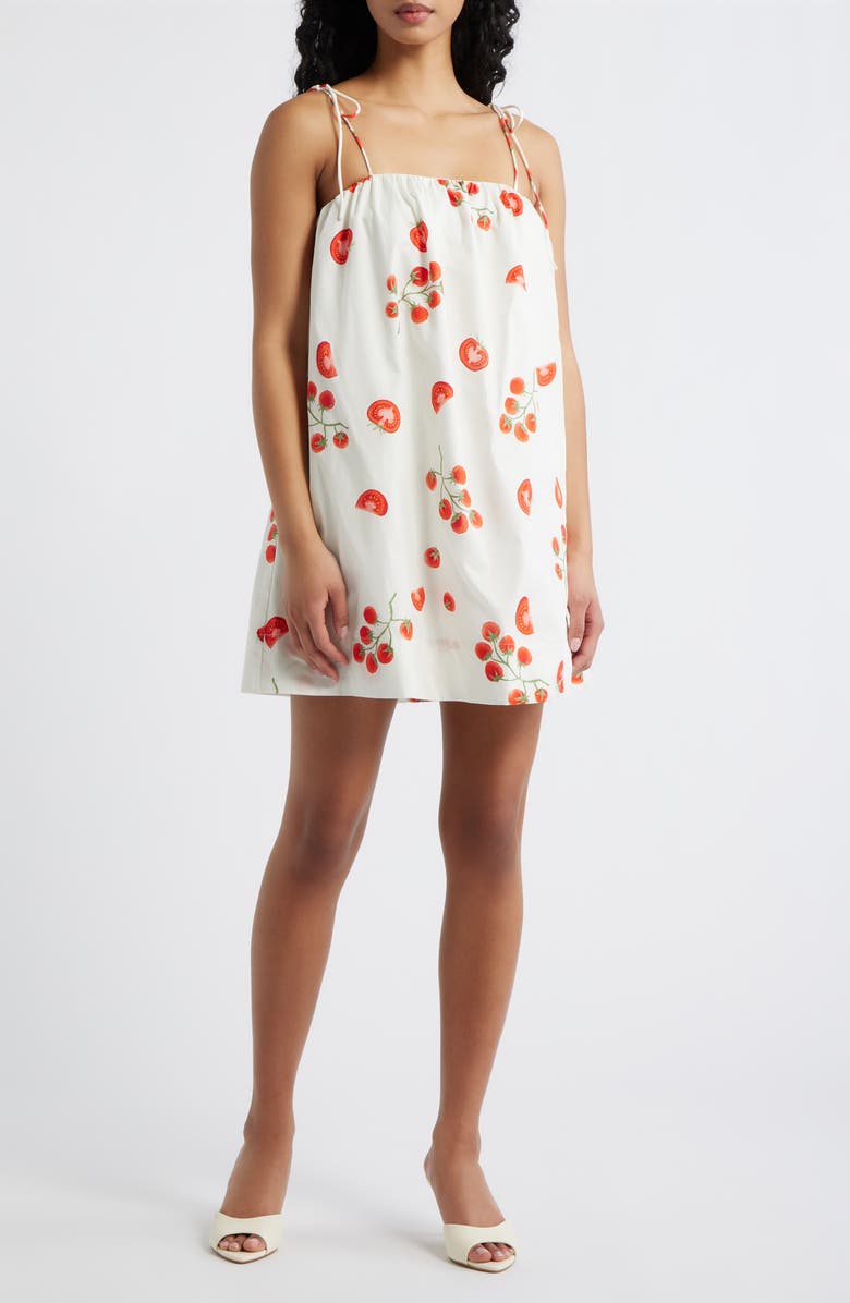 Line & Dot Bellissimo Tie Strap Dress, Main, color, Ivory Multi