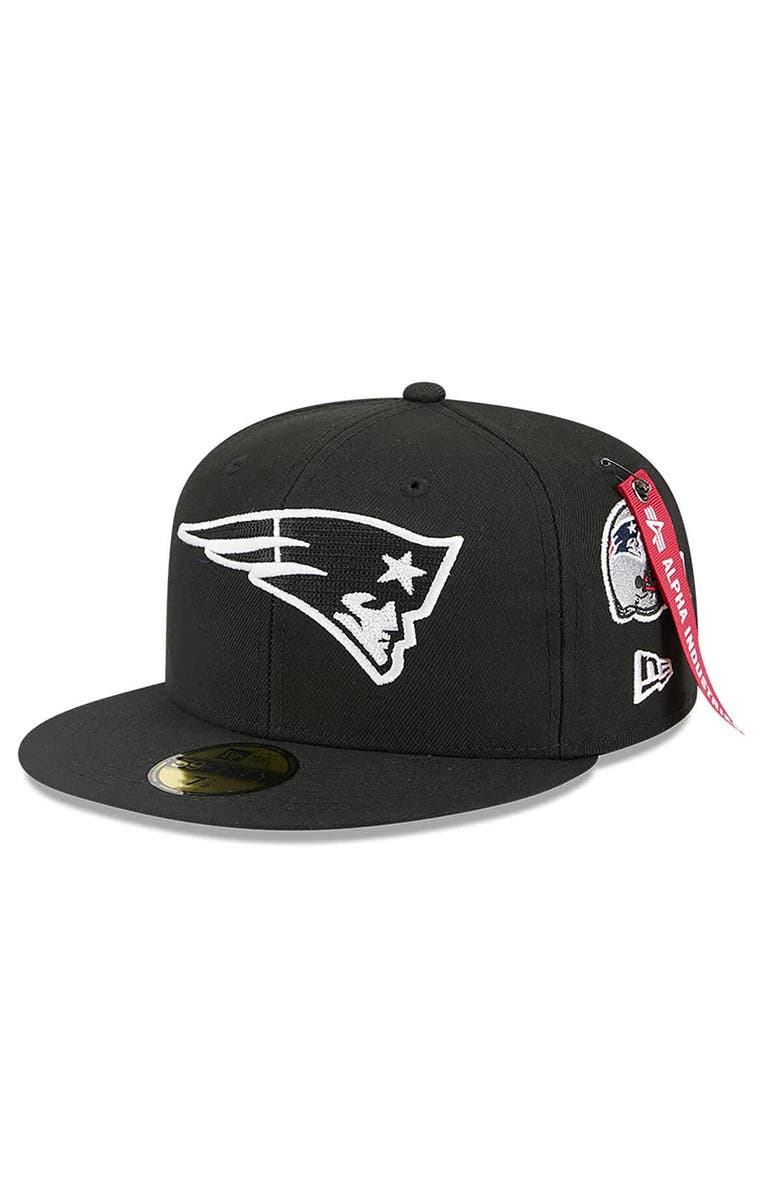 New Era x Alpha Industries Men's New Era x Alpha Industries Black New England Patriots 59FIFTY Fitted Hat, Main, color,