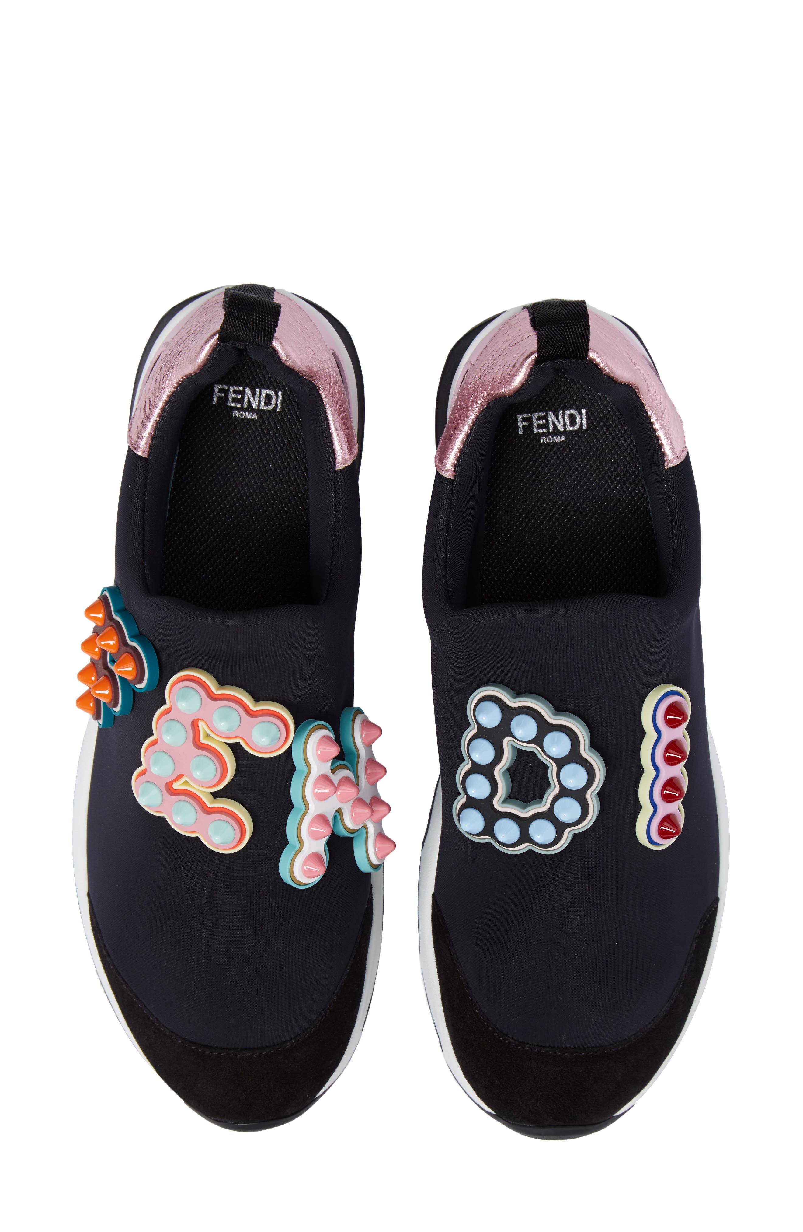 Fendi Logo Slip-On Sneaker, Alternate, color, 