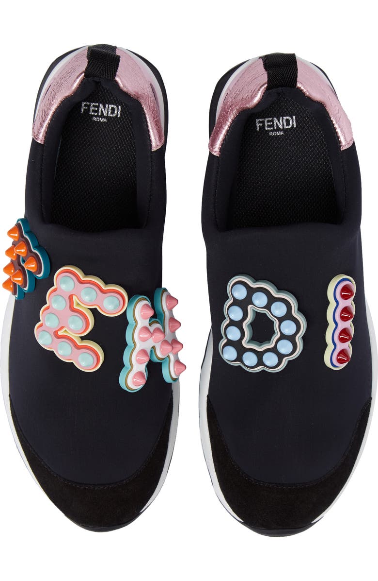 Fendi Logo Slip-On Sneaker, Alternate, color,