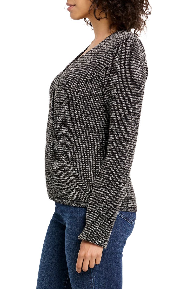 NIC+ZOE Pixel 4-Way Cotton Blend Convertible Cardigan, Alternate, color, Neutral Multi