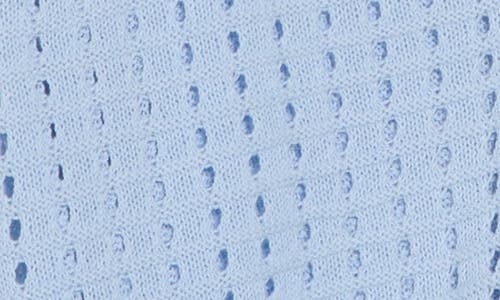 Melrose And Market Short Sleeve Open Stitch Cardigan In Blue