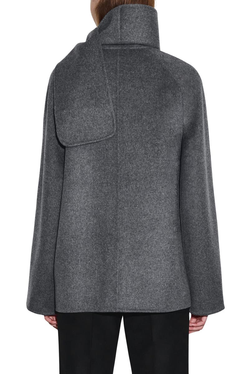 COS Chop Double Face Wool Blend Scarf Jacket, Alternate, color, Grey Medium Dusty