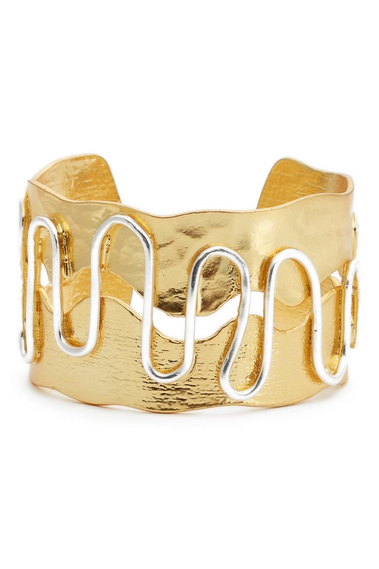 Swirl Cuff, Main, color, GOLD